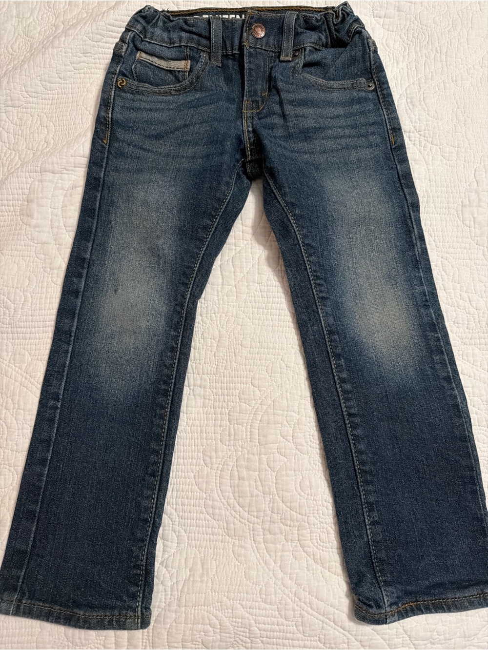 Levi's Kids Dark Blue Faded Straight Jeans
